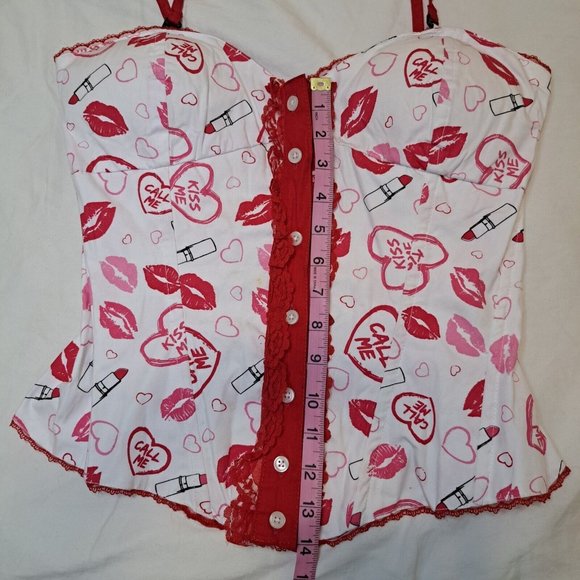 Dead Threads Date Night Flirty Blouse Valentines Womens Top Size M - Picture 9 of 16